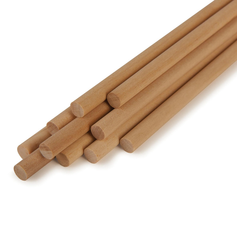 Handi Craft 12" Round Wood Dowel Pack - Diameter:1/4"